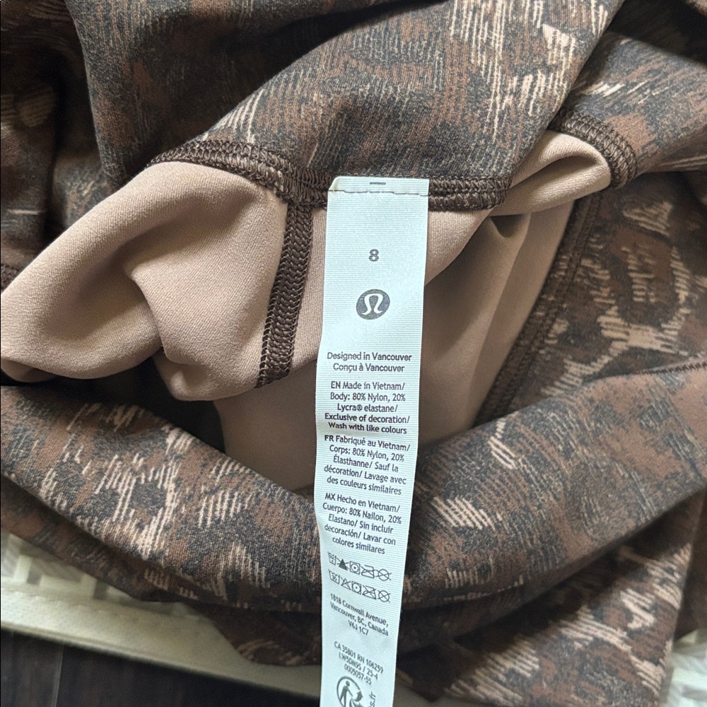 LULULEMON ALIGN HR PANT 28” in TRUE LEOPARD MAX BROWN MULTI SZ 4,6,8 NWT - Picture 9 of 13
